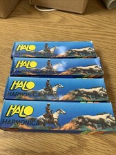 Lot Of 4 Halo harmonica 24 Reeds 24 Holes See Pics
