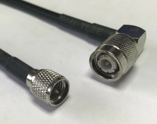 TNC Male Angle to Mini-UHF Male Pick Length RG58 Coax RF Cable Quality 50ohm USA