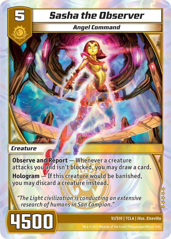 Kaijudo X1 SASHA THE OBSERVER Super Rare S1/S10 7CLA - Clash of