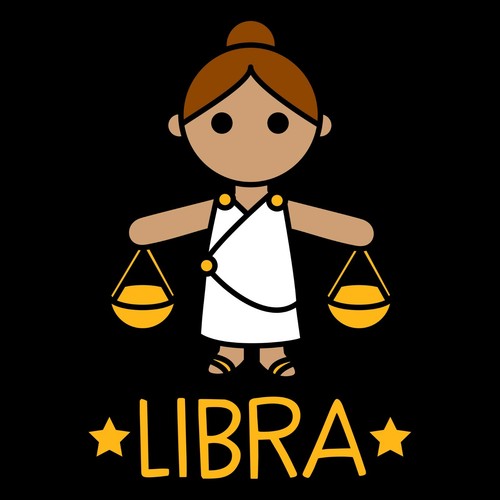 Cartoon Astrology Libra - The Scales Birthday Horoscope Infant Creeper Bodysuit - Picture 8 of 18