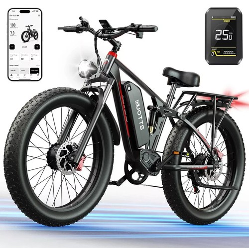 DUOTTS S26 75OWatts*2 Motor E-Bike 26*4.0' Fat Tyre 48V 20Ah E-Mountain Bike