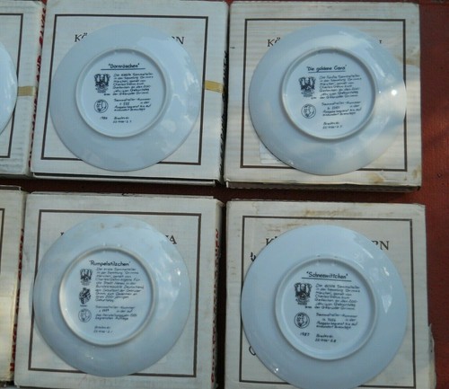 Bradford Exchange Plate Set Gehm Grimm Fairy Tales Collection Konigszelt Bavaria - Picture 12 of 12