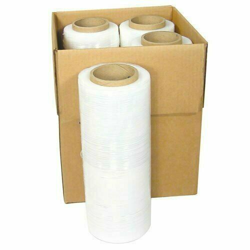 18" x 1500FT 80 Gauge Pallet Wrap Stretch Film Shrink Hand Wrap 1500' 4 Rolls - Picture 1 of 2