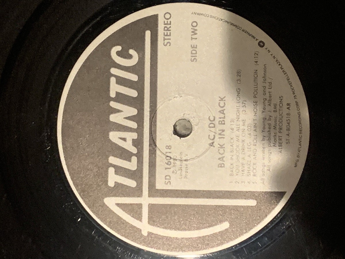 AC/DC Back in Black Masterdisk Ludwig 1st Press | eBay