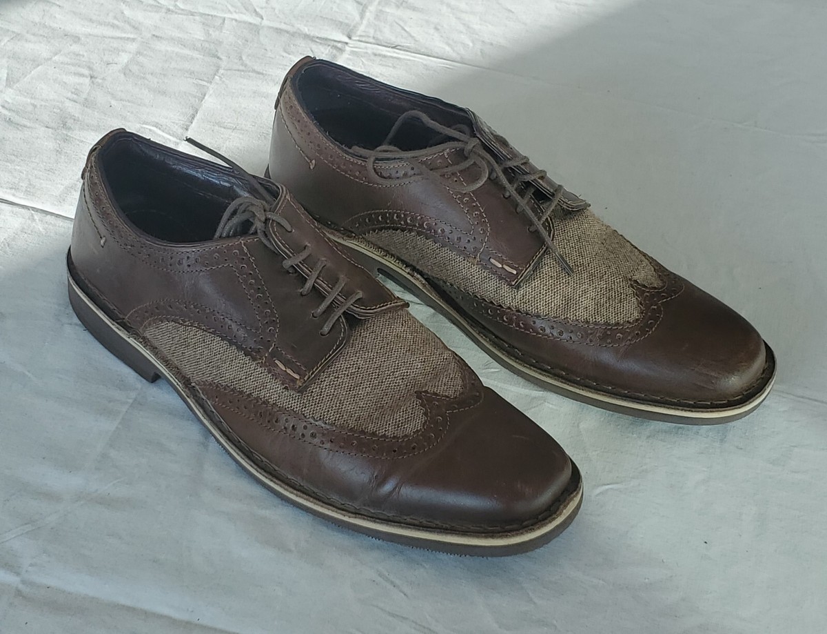 Steve Madden Leather Lace Up Oxford Shoe 12 Brown Preppy Business Casual Comfort Steve Madden “P-Jansen” Men main image 2