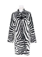 Nwt $500.00 W By Worth Women's Zibra Print Midi Coat Size Us 8 Medium