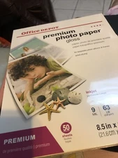 Office Depot Premium Photo Paper Gloss for Inkjets 50 Sheets 8.5" x 11" - Sealed
