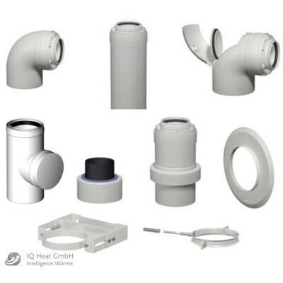 Viessmann Abgassystem konzentrisch AZ DN 60/100 Rohr Bogen T-Stück Revision