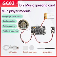 8M Greeting Card Recordable Voice Chip Music Box Sound Module DIY Musical Type-C