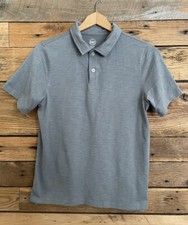 Wonder Nation Boys Solid Gray Short Sleeve Polo Shirt Sz XXL 18 School Uniform