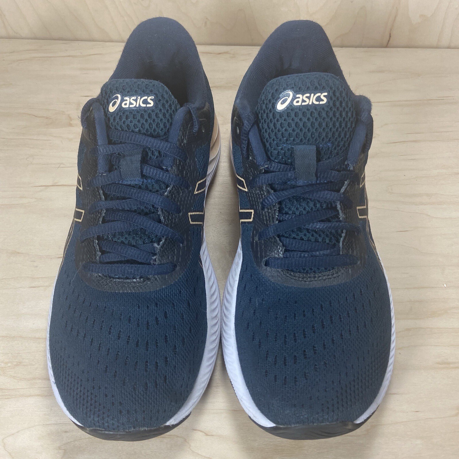 Asics GelExcite 8 Navy and Gold Running Shoes Sneakers Size 7.5 eBay