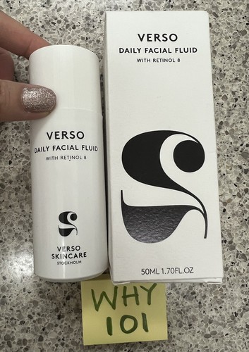 VERSO Daily Facial Fluid with Retinol 8 FULL SZ 1.7oz/50mL NEW SEALED BOX; $95 - Picture 7 of 20