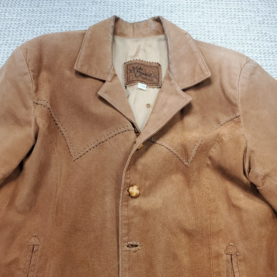 Chaqueta occidental de cuero vintage Echo Mountain by Arturo para mujer talla 44 unisex LEER Foto 2 de 4