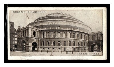 ALBERT HALL #1 OGDENS CIGARETTES SIGHTS OF LONDON 1923 TOBACCO PHOTO 1ST CARD