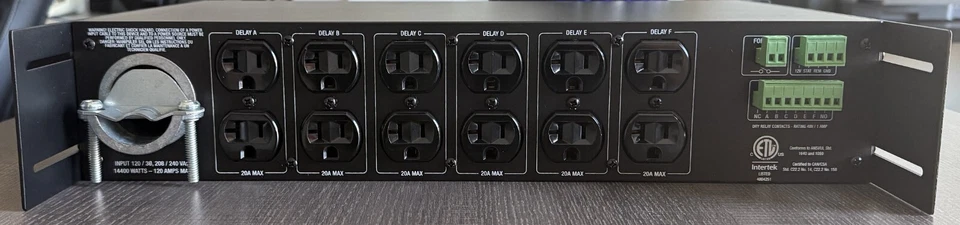 Furman ASD-120 2.0 Power Sequencer Conditioner with Lock 120A ASD120 - Image 2 of 3