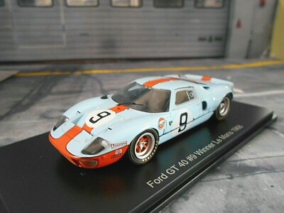 FORD GT40 24h Le Mans Winner 1968 #9 Rodriguez Gu lf DC Hachette SP Spark 1:43