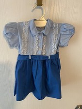 Prim N Pretty Vintage Baby Girl Dress Blue Size 2
