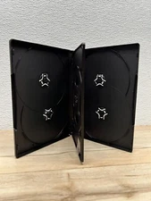 Standard Black DVD/CD 6 Disc Plastic Replacement Storage Case 14mm