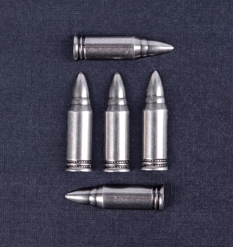 Pkg of 10 BULLET Metal Rivet Studs 1-3/8" x 3/8" Leather Crafts Silver Concho - Image 2 of 4