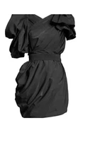 LANVIN for H&M Limited Edition Black Party Puff Mini Dress Size 4