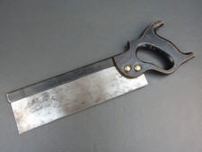 Vintage 10" steel backed tenon saw old tool The Mowbray Saw by Taylor Brothers