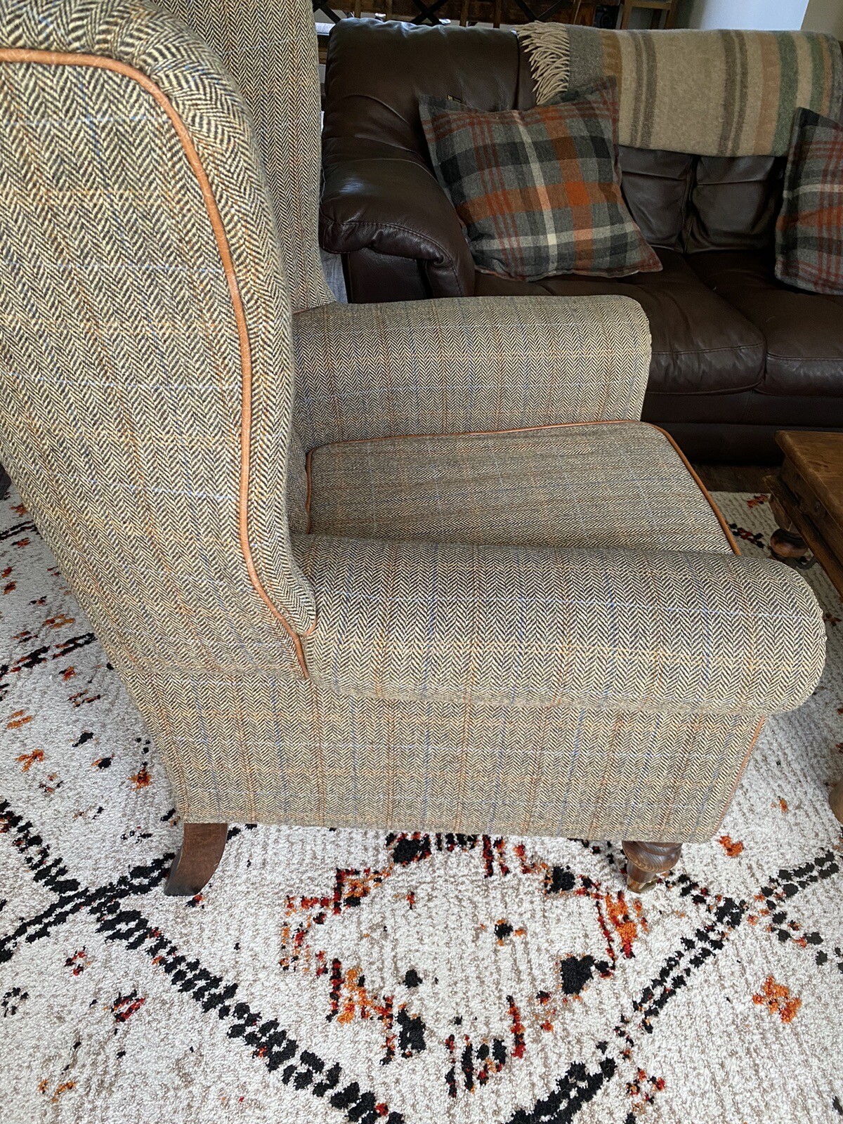 Large Tetrad Harris Tweed Dunmore Chair eBay