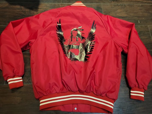 De Colección Nylon 1990 Sacred Fire Ilustraciones El Paquete Chaqueta Forrada Águila Nativa - Imagen 3 de 9