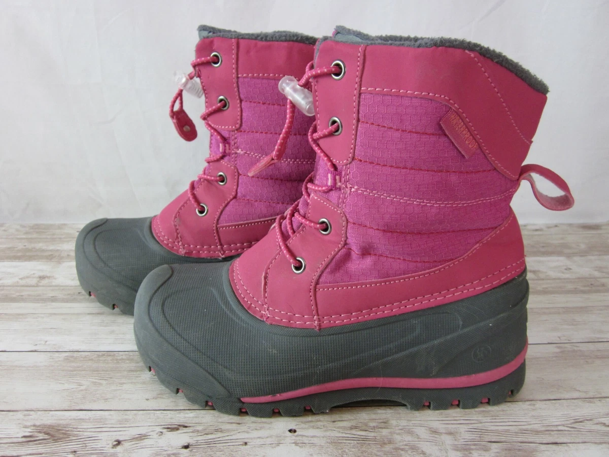 Northside Thinsulate 200 Gram Girls Pink Lace Up Winter Snow Boots