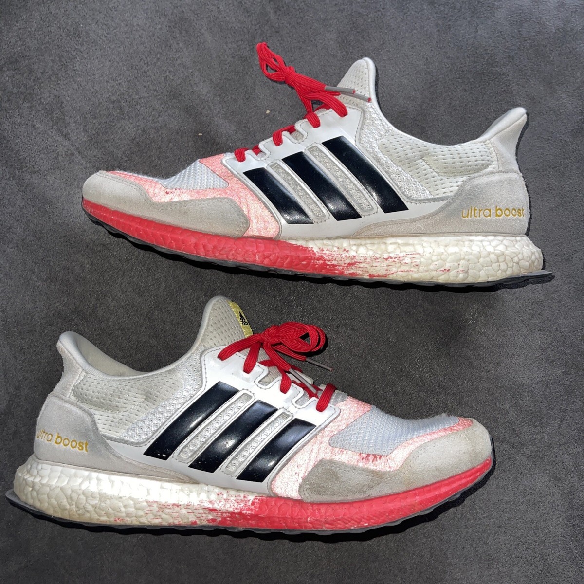 Size 13 adidas UltraBoost DNA Gray Lush Red 2020
