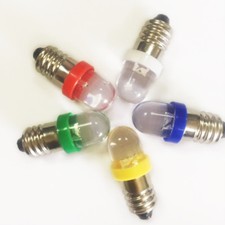 5pcs E10 Led Indicator Bulb 12v18v24v Warning Automobile Instrument Signal Lamp
