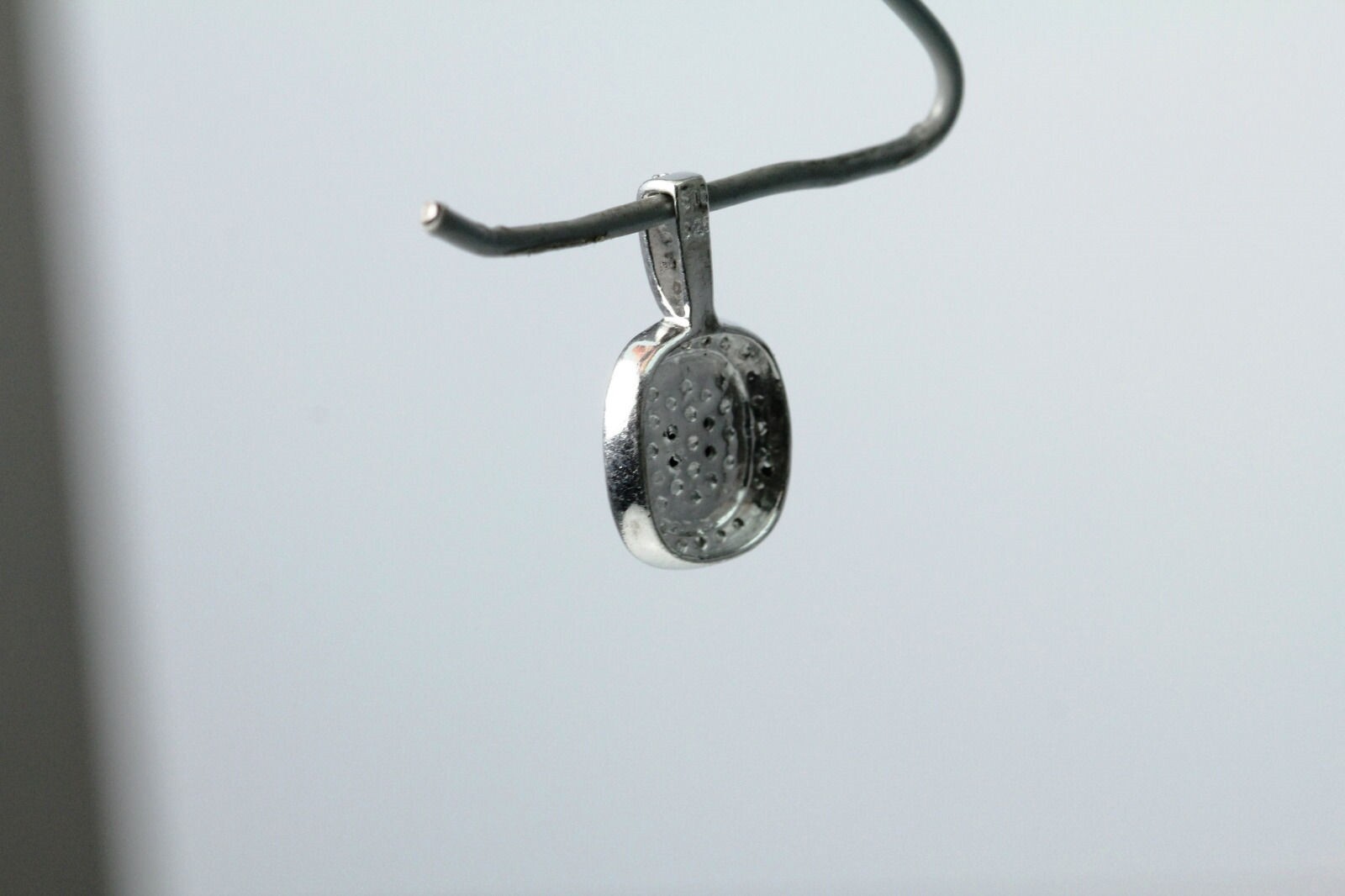 925 Sterling Silver Small Rectangular Diamond Chi… - image 6