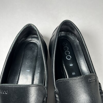 Ecco Driving Shoe Black Size 12.5 Soft Leather Moccasin  display picture 1