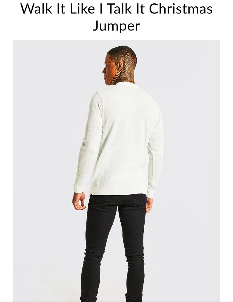 Boohoo Man Gingerbread Man Christmas Jumper Knitted Men's Xmas - Main Image