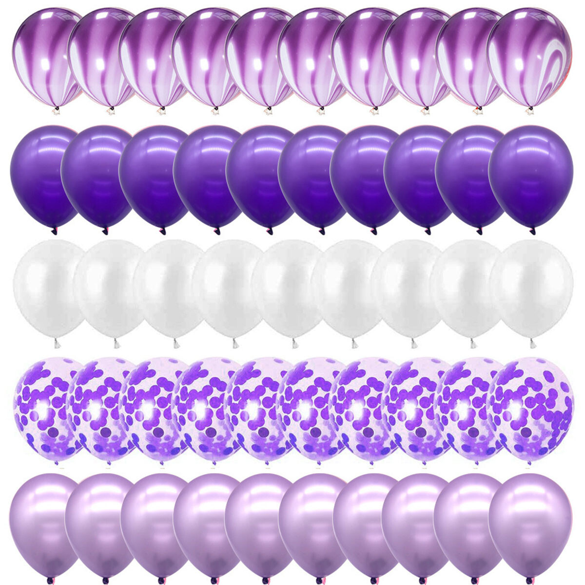 43/52PCS Confetti Latex Balloons Kit 12inch Helium Balloons for