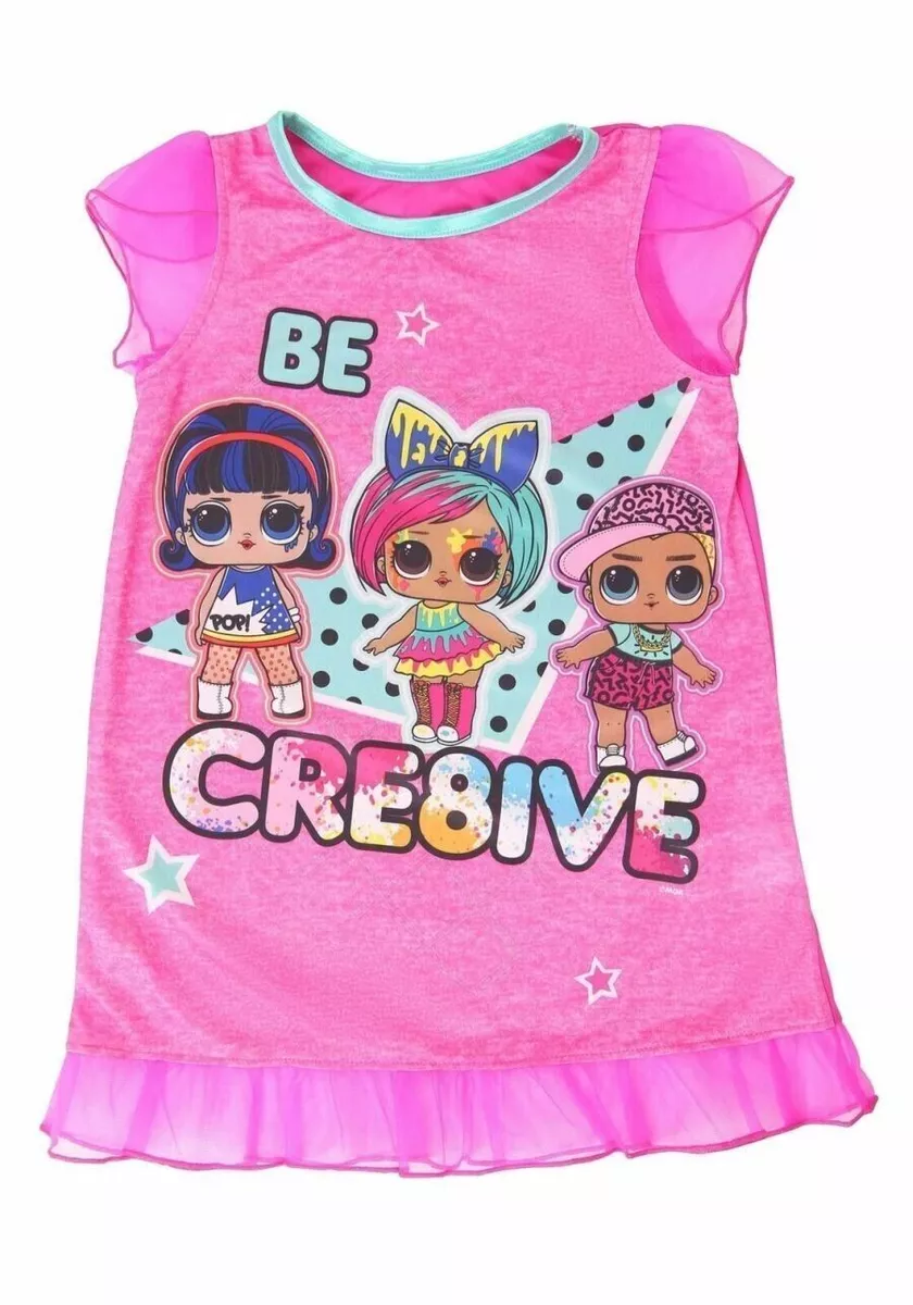 LOL Surprise Girls Night Dress Sleepwear Blue Pink Nightgown