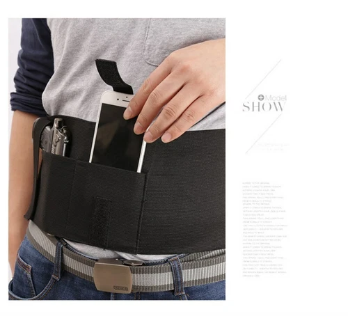 Tactical Pistol Holster Right Hand Gun Pouch Military Universal Belly Band Belt - Picture 7 of 11