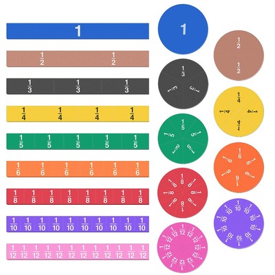 102 Stück Magnetic Fraction Tiles und Bruchrechenkreise Bruchrechenteile Math...