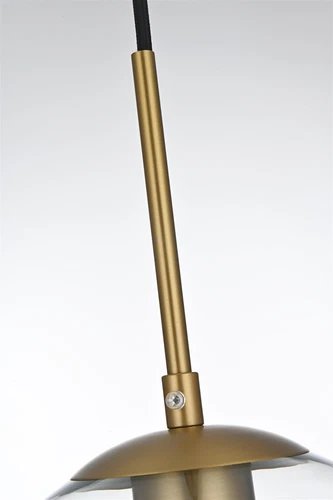 Living District Baxter 8" Pendant Clear Shade In Satin Gold - Picture 6 of 10