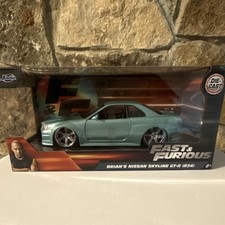 Jada Toys Fast Furious Nissan Skyline GT-R R34 2023 Silver Diecast Car