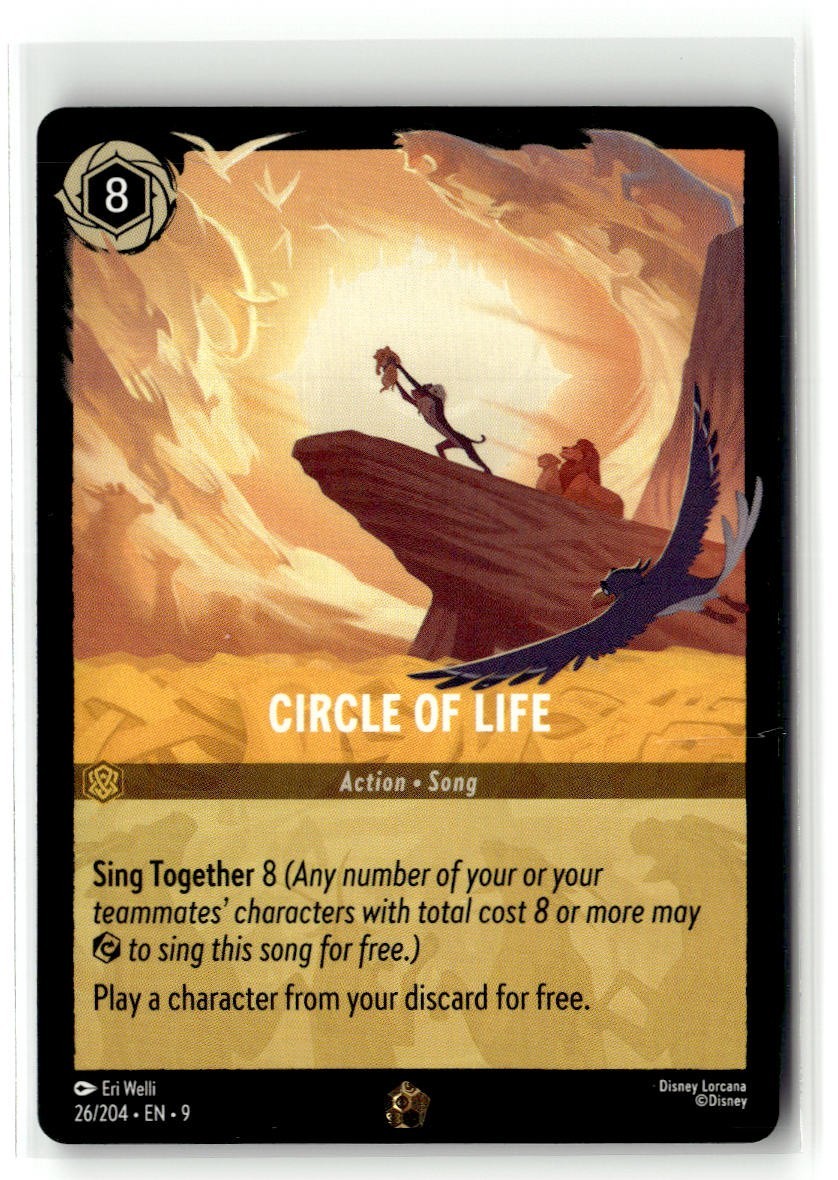 circle of life lorcana card Disney Lorcana: The Lion King Playmat The fabric top protects cards from wear and tear while the anti Disney Lorcana Attack of the