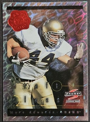 1997 Score Showcase Series Artist Proof #301 Marc Edwards Rookie RC Notre Dame