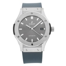 Hublot Classic Fusion 42MM Silver Dial With Rubber Bracelet 542.NX.7071.LR
