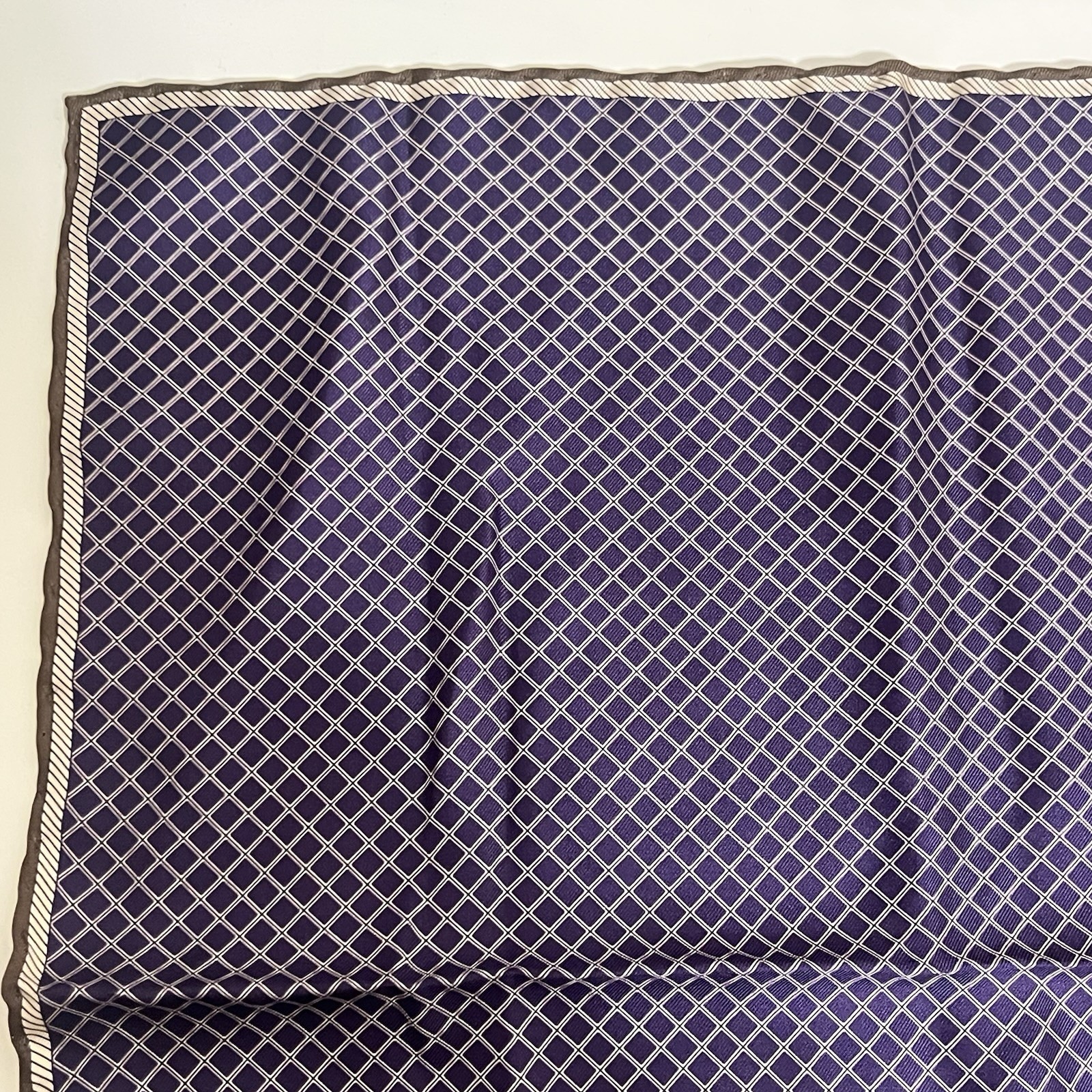 Robert Talbott Silk Pocket Square Mini Scarf Purp… - image 2