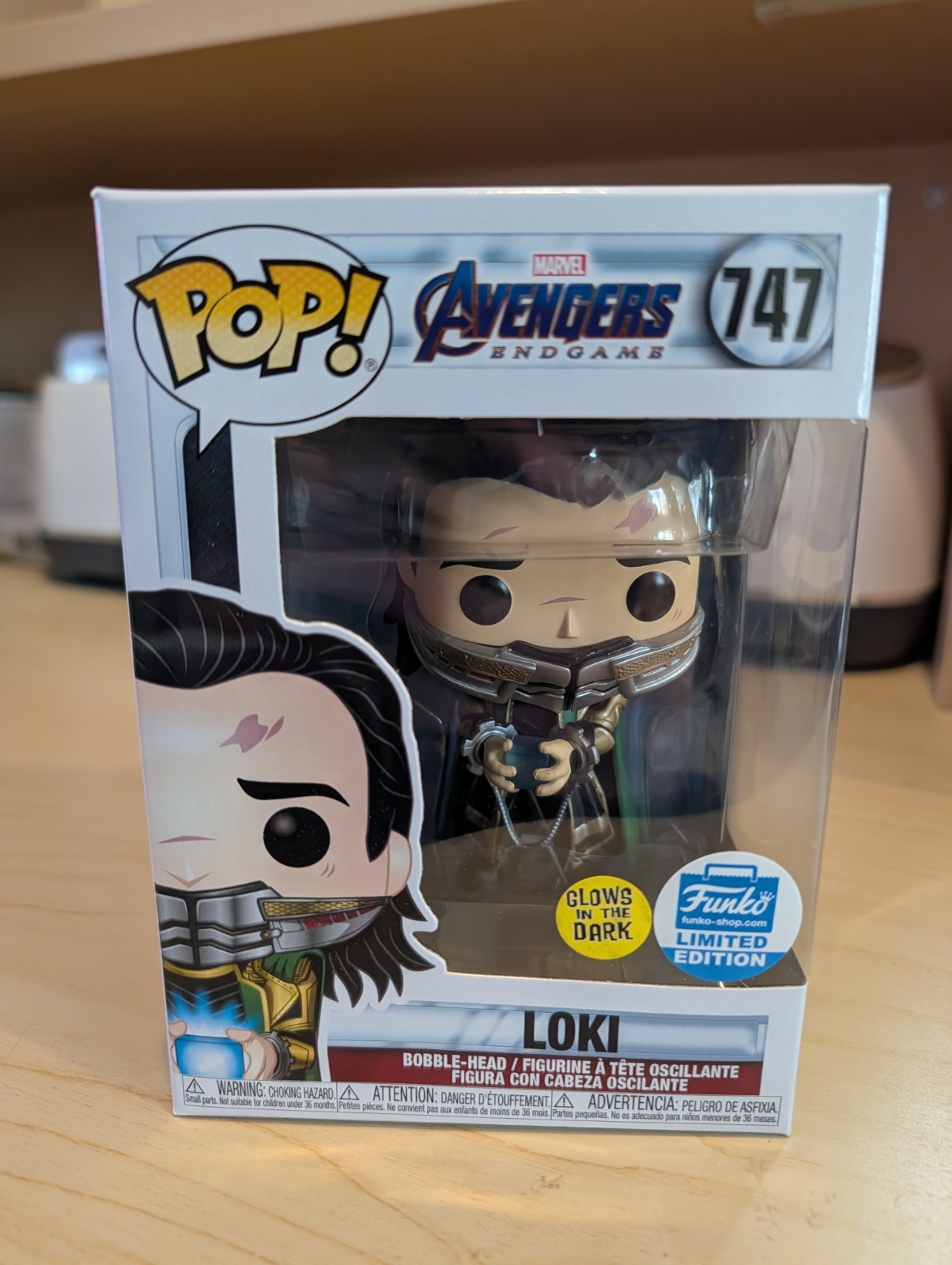 Funko Pop! Marvel Avengers Endgame Loki Glow Limited Edition