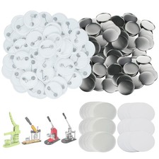 300 Sets 25mm/1 inch Button Supplies Button Parts for Button Maker Machine 25mm