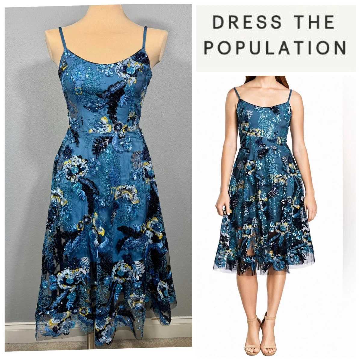 ebay blue dress The Population Dresses for Women for sale Party Animal First Birthday Aussie new Size:US size 26W