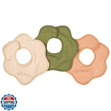 Tiny Twinkle Roundabout Drool Bibs 3 Pack - 360 Rotating Waterproof and Absor