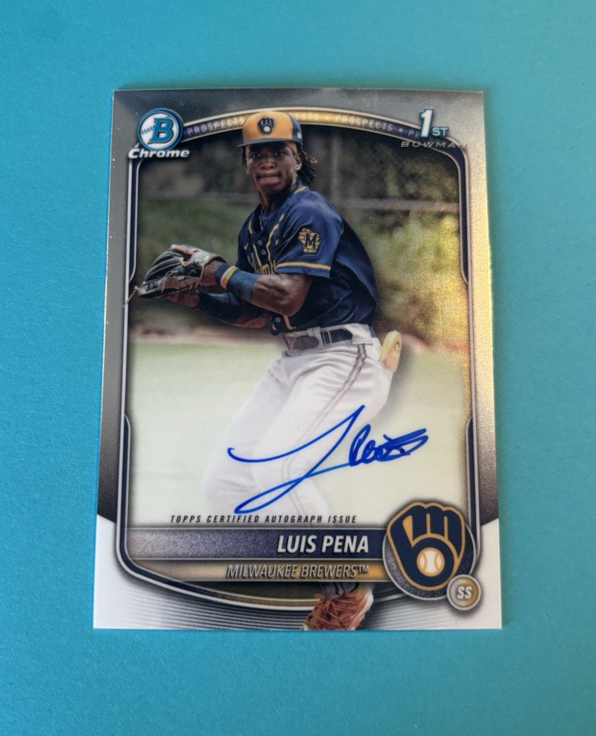 2025 Bowman Chrome Prospect Autographs Luis Pena 1st Bowman Auto #CPA-LP