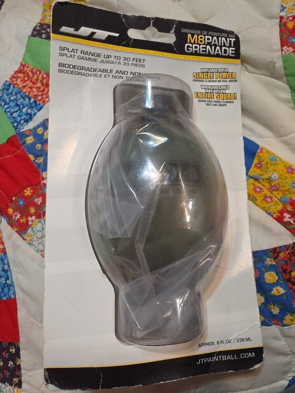 JT Paintball M8 Paint Grenade Splat Range Up to 30 Feet - Sealed