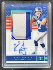 2018 National Treasures Kyle Lauletta Rookie Patch Auto Stars and Stripes #/15